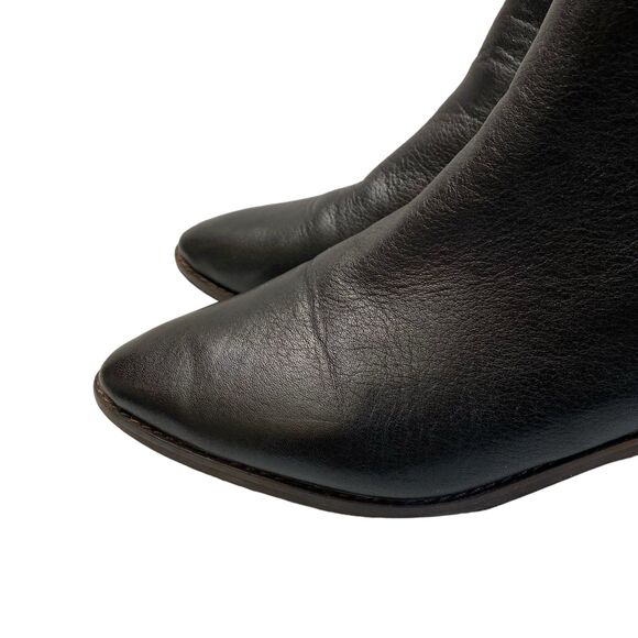 LUCKY BRAND Lufti Black Leather Chlesea Ankle Slide-On Boots Size 9 1/2 - Picture 8 of 13